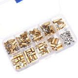 Suleve,M4BH2,136Pcs,Brass,Column,Standoff,Support,Spacer,Pillar,Board,Screw,Assortment