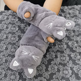 Women,Plush,Thicken,Cartoon,Pattern,Gloves