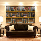 45cmx10m,Bookshelf,Library,Pattern,Paper,Mural,Decals,Living,Decor