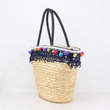 Women,Straw,Tassel,Woven,Beach,Handbag,Shoulder,Outdoor,Travel