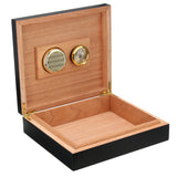 Black,Cedar,Lined,Cigar,Storage,Humidor,Humidifier,Hygrometer