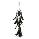 Handmade,Dream,Catcher,Black,Feather,Beads,Balcony,Hanging,Decorations