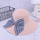 Fashion,Outdoor,Summer,Protection,Brimmed,Floppy,Bowknot,Women