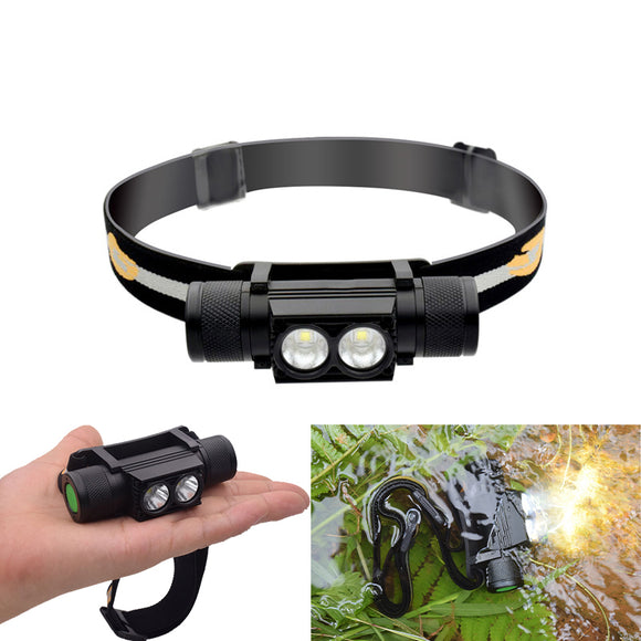 XANES,1650LM,Modes,Stepless,Dimming,Interface,Waterproof,Headlamp