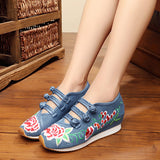 Women's,Kapok,Fashion,Chinese,Style,Retro,Embroidered,Canvas,Climbing,Shoes,Square,Dance,Shoes