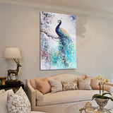 Peacock,Unframed,Canvas,Print,Peacock,Paintings,Picture,Decor