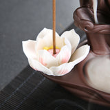 Purple,Backflow,Incense,Burner,Fragrance,Buddhist,Decorations,Table,Decor