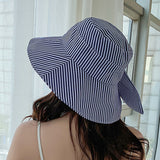 Stripe,Beach,Cotton,Women,Elegant,Multipurpose,Foldable