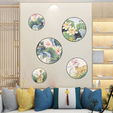 Miico,FX82033,Lotus,Painting,Sticker,Study,Decorative,Sticker,Sticker,Combination,Sticker