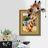 Giraffe,Living,Bedroom,Animals,Floor,Background,Decor,Creative,Stickers