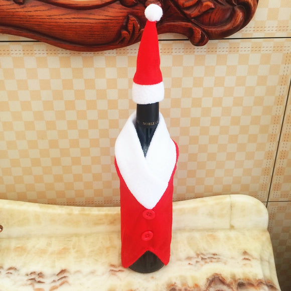 Christmas,Bottles,Covers,Clothes,Santa,Claus,Button,Decor,Bottle,Cover,Kitchen