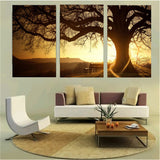 Sunset,Combination,Painting,Printed,Canvas,Frameless,Drawing,Background,Paper