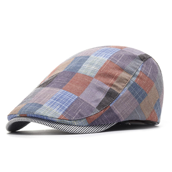 Women,Cotton,Plaid,Beret,Classic,Outdoor,Adjustable,Gatsby,Newsboy