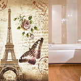 180x200cm,Paris,Bathroom,Shower,Curtains,Eiffel,Tower,Waterproof,Fabric,Hooks