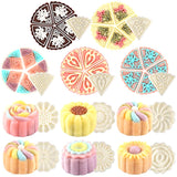 Mooncake,Pastry,Press,Flower,Pattern,Mould,Stamps,Round,Triangle