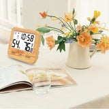 Electronic,Wooden,Digital,Temperature,Humidity,Meter,Indoor,Thermometer,Hygrometer,Weather,Station,Clock
