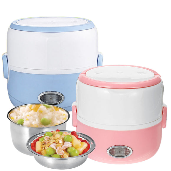 Portable,Electric,Stainless,Steel,Lunch,Bento,Picnic,Heated,Storage,Warmer,Container
