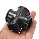 Black,Threaded,Cross,Fitting,Plumbing,Malleable,Cross,Pipes,Fittings