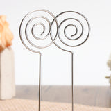Silver,Stand,Circle,Stand,Photo,Holder,Paper,Message