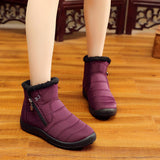 Women,Waterproof,Winter,Flats,Lined,Wedge,Ankle,Boots,Shoes,Boots