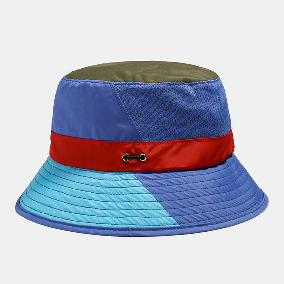 Collrown,Multicolor,Stitching,Fisherman,Summer,Protection,Bucket