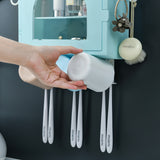 Punch,Toothbrush,Holder,Automatic,Toothpaste,Squeezer,Dispenser,Dryer,Holder,Storage,Organizer