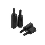 Suleve,M2NH5,50pcs,Nylon,Black,Screw,Standoff