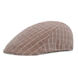 Washed,Cotton,Beret,Outdoor,Sport,Adjustable,Visor,Forward,Plaid