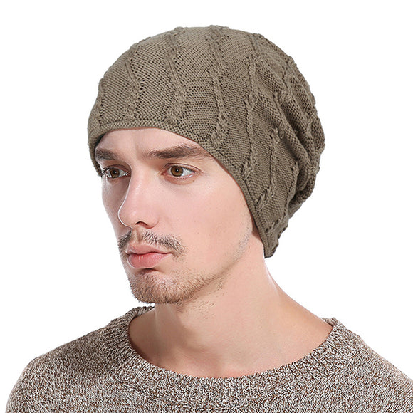 Winter,Cotton,Knitted,Beanie,Causal,Thickening,Windproof,Outdoor,Stretchable