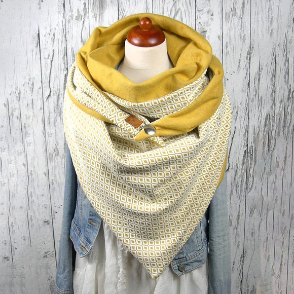 Women,Cotton,Thick,Winter,Outdoor,Casual,Small,Lattices,Pattern,Scarf,Shawl