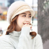 Womens,Leisure,Winter,Velvet,Beret,Outdoor,Thicken