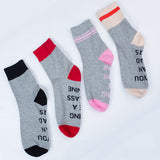 Cotton,Socks,Funny,Letterr,Printed,Middle,Socks