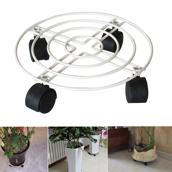 Plant,Round,Wheels,Mover,Trolley,Caddy,Garden,Plate,Metal,Stand,Rolling,Plant