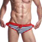 SEOBEAN,S5241,Swimming,Trunks,Stripe,Swimming,Pants,White,Stripes