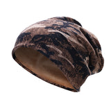 Women,Camouflage,Cotton,Beanies,Elastic,Bonnet,Scarf