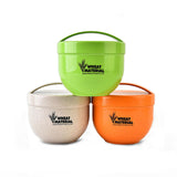 Honana,800mL,Round,Wheat,Fiber,Lunch,Portable,Friendly,Healthy,Container