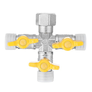 Garden,Manifold,Quick,Connector,Three,Outlet,Water,Splitter,Valve,Adapter,Washing,Machine,Faucet"