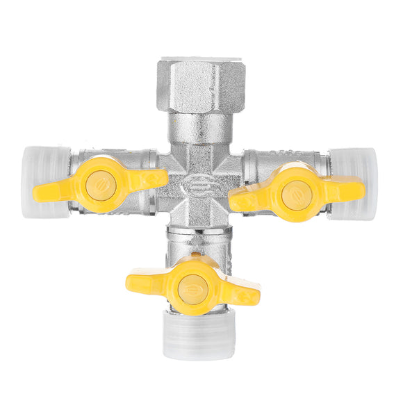 Garden,Manifold,Quick,Connector,Three,Outlet,Water,Splitter,Valve,Adapter,Washing,Machine,Faucet