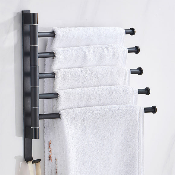 Black,Angle,Towel,Holder,Hanger,Rotating,Bathroom,Kitchen