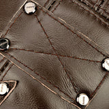 Genuine,Leather,Rivet,Decoration,Velvet,Protected,Casual,Beret