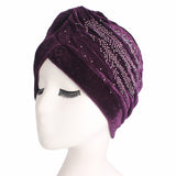 Womens,Pleuche,Skullies,Beanies,Bonnet,Autumn,Casual,Diamond,Beanies,Turban