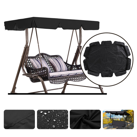 Seater,Black,Outdoor,Garden,Patio,Swing,Sunshade,Cover,Waterproof,Canopy,Cover