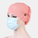 Beanie,Multicolor,Chemotherapy,Button,Mountable