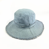 Women,Denim,Shabby,Sunshade,Bucket,Outdoor,Sunscreen,Visor,Floppy