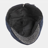British,Style,Contrast,Color,Casual,Knitted,Forward,Beret