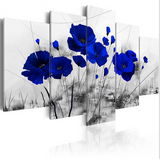 Modern,Canvas,Painting,Purple,Poppy,Flower,Decoration