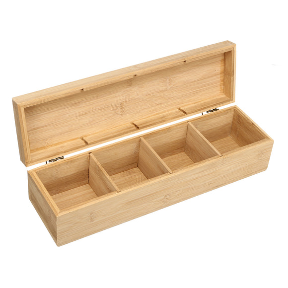 Compartment,Section,Bamboo,Storage,Sugar,Organizer,Container