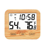 Electronic,Wooden,Digital,Temperature,Humidity,Meter,Indoor,Thermometer,Hygrometer,Weather,Station,Clock