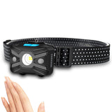 WARSUN,800LM,Lightweight,Smart,Sensor,Headlamp,5Modes,Rechargeable,Waterproof,Warning,Light,Night,Riding,Cycling,Fishing