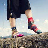 Women,Stripe,Blend,Socks,Design,Casual,Thickening